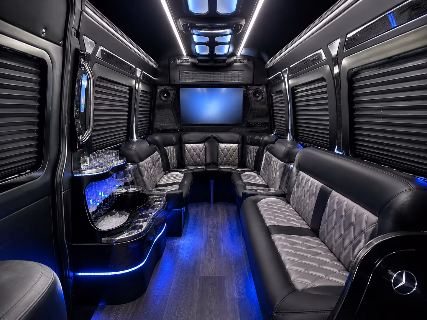 santa rosa sprinter limousine inside